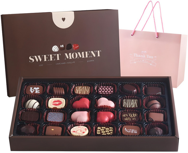 상상앤드 스윗러브 24구 수제초콜릿 + 쇼핑백 랜덤 발송, 240g, 1세트