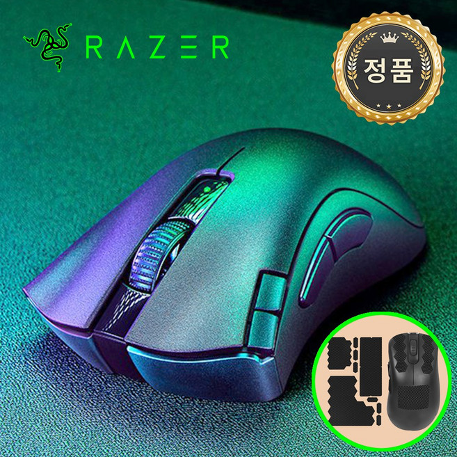 레이저 DeathAdder V2 X HyperSpeed 무선 마우스 RZ01-0413, 블랙    [국내정품] + 그립테이프