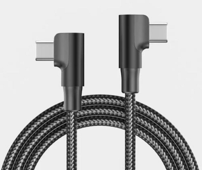 100W USB 유형 C에서 USB C 케이블 USB-C PD 4.0 3.0 Huawei Mate MacBook Air Apple iPad Pro 용 빠른 충전 충전기 와이어 코드, 6)Double bend USB-C, 1개