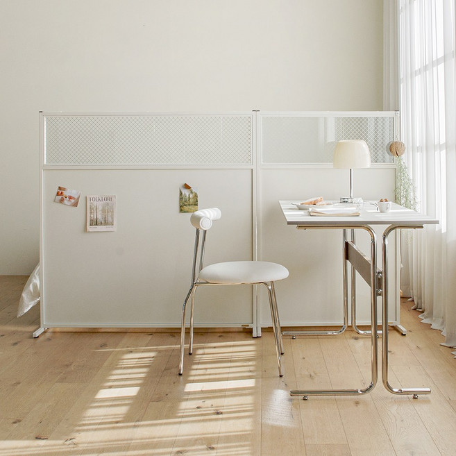 틴우드 유리 철제파티션 1200 (하프), 화이트, 1개