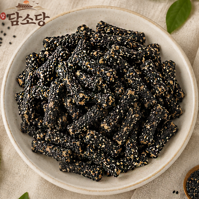 [담소당] 구운 참마 흑임자 깨스틱 깨강정 오란다 참깨스틱 과자 참마칩 어르신 간식 선물, 1개, 420g