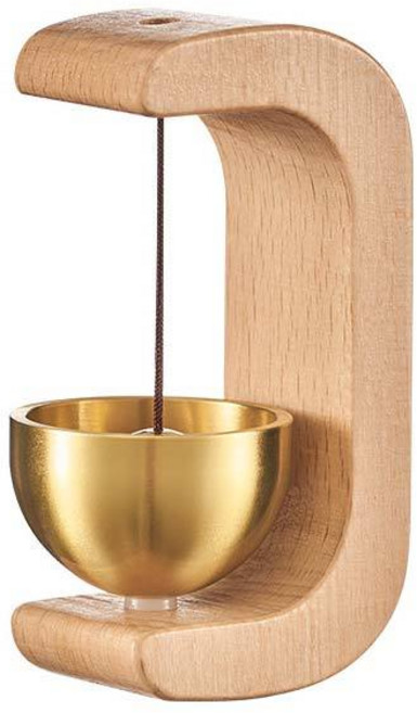 多巴胺風鈴 磁吸式木質門鈴 提醒鈴鐺 新中式裝飾 冰箱磁吸掛飾, 櫸木C型