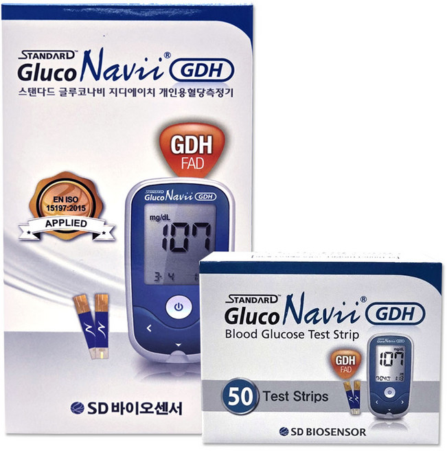 SD 글루코나비 혈당측정기+혈당시험지 50T 세트, 1개