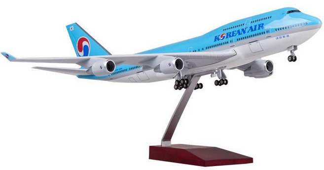 항공기 모형 대한항공 조명 LED 피규어 보잉 B747, 1_380 한국 45cm, 1개
