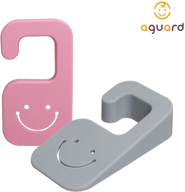 아가드 스마일 도어스토퍼 문닫힘방지 1입, 그레이, 1개