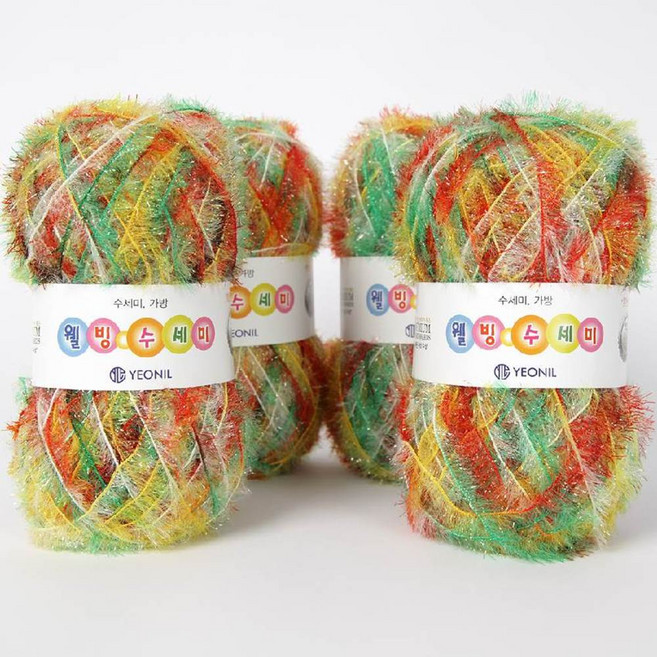 연일섬유 웰빙수세미 실, 36번 서커스, 4개