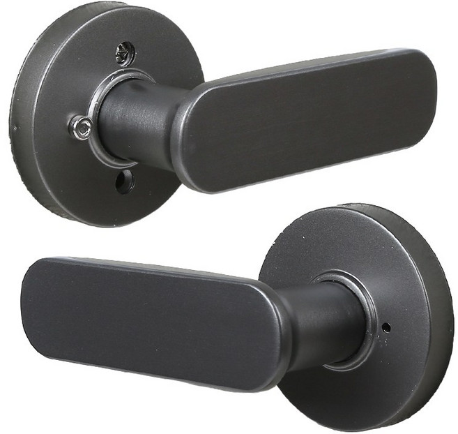 엔젤금속 방문손잡이 블랙 stl-811D, 1개, 다크그레이