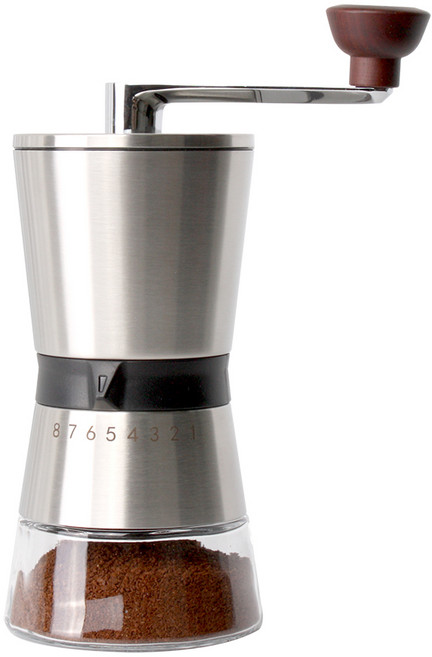 스마트 그립 레버 세라믹 커피그라인더 8단 굵기조절 핸드드립 원두 커피분쇄기, 1개, 단일, 80ml