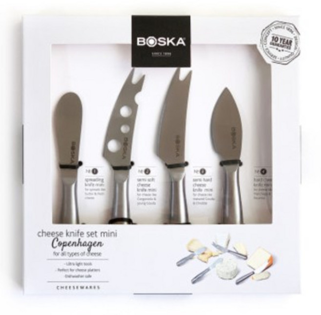 보스카 코펜하겐 치즈 나이프 세트 미니 4종, 갈색, 1개