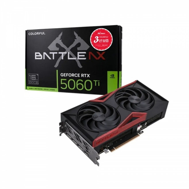 COLORFUL 지포스 RTX 5060 Ti 토마호크 DUO D7 16GB 피씨디렉트 (엔비디아 컴퓨터 그래픽카드)