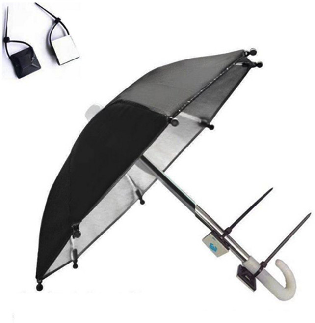 반:온 라이더 미니 우산, 1개, 블랙