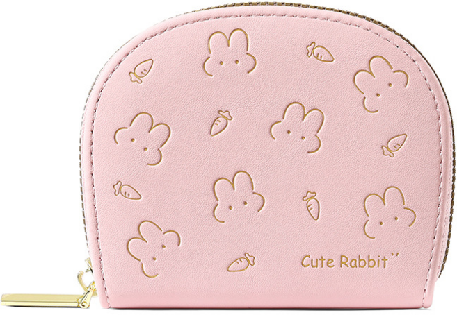 하루데코 아코디언 토끼 여성 학생 심플 미니 카드 지갑