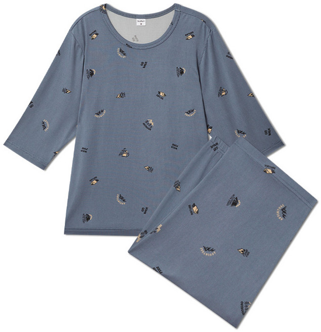 수아팜 남아용 어드벤처 7부 내의 상하의 세트 (10대 아동 잠옷 주니어 초등 학생 내복 실내복)