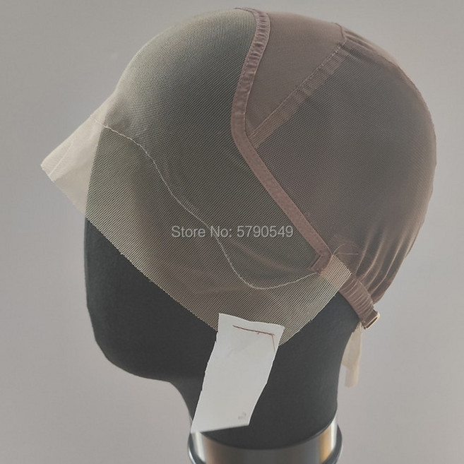 가발캡민두 가발캡헤어뽕 가발캡항암 가발캡망 13x4 정면 레이스 가발 캡 투명 클로저 네트 캡 제작 용, 1개, 05 brown  22inch