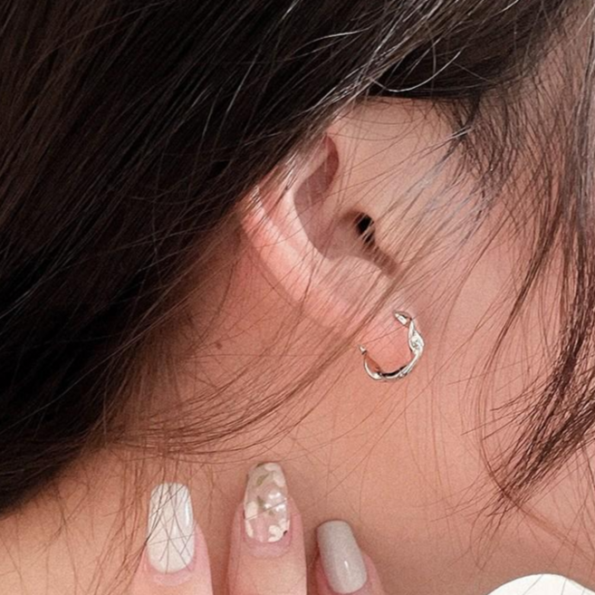 히오리아 925 미니 원형 귀걸이