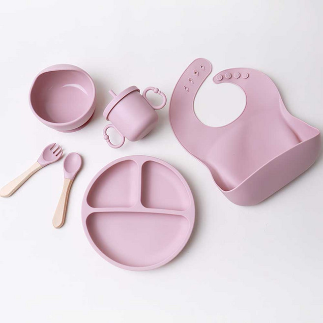 핫버튼 이유식 흡착볼 유아식식기 유아식 식판, 라벤더, 1개
