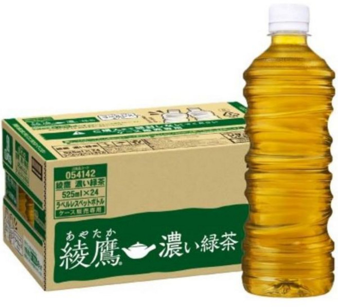 일본 코카콜라 아야타카 진한 녹차 라벨리스 525ml 24병 530967