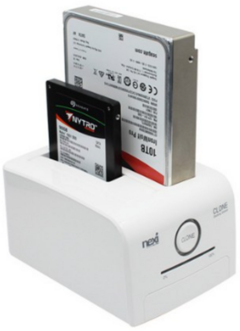 넥시 USB3.0 2베이 하드 도킹스테이션 NX-608U30W, WH 화이트, 14336GB