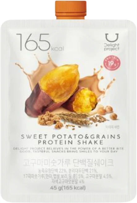 딜라이트 프로젝트 고구마미숫가루 단백질쉐이크, 10개, 45g - 쿠팡