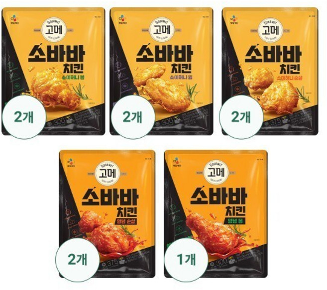 고메 소바바 소이허니+양념 5종 세트, 9개