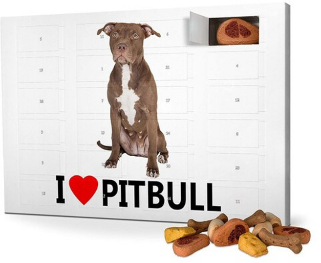 Print planet 강아지 크리스마스 어드벤트 캘린더 핏불 120g 강아지용, 1개