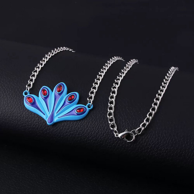 레이디버그 블랙캣 미라클 스톤 코스프레 목걸이 열쇠고리 귀걸이 장식, 공작 빨간 다이아몬드 목걸이 】, 1개