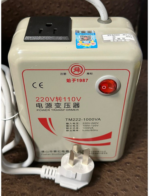舜紅牌 220V轉110V 降壓變壓器 1000W/500W, 1個, 1000W 留統編,保固一月