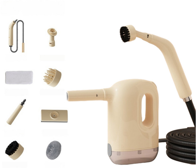 핸디형 스팀청소기 고온 고압 주방용 스팀청소기 세탁기 에어컨, 흰색, 1