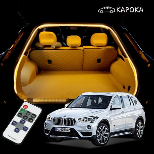 BMW X1 X3 X5 X6 X7 무선리모콘형 국산 LED바 식빵등 트렁크 실내 무드등 2Way(LED바+리모콘) 5M쿨화이트+그릿커머스Shop, 2Way(LED바+리모콘)-5M쿨화이트