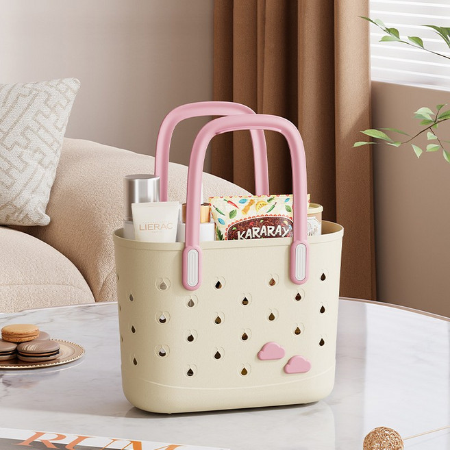 TULA 다용도 우아해요 물빠짐 목욕 바구니, 핑크