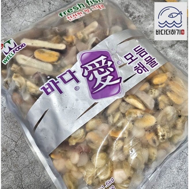 손질한 냉동 해물모듬1.6kg, 1개, 1.6kg
