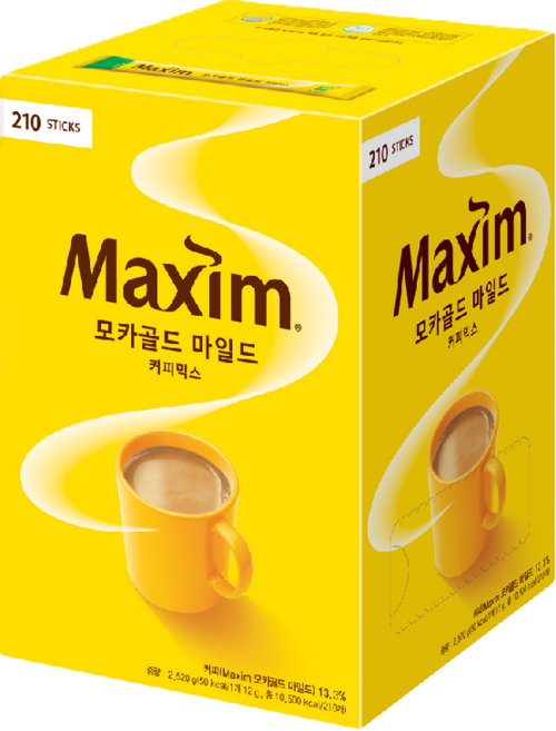 맥심 모카골드 마일드 커피믹스, 12g, 210개입, 1개