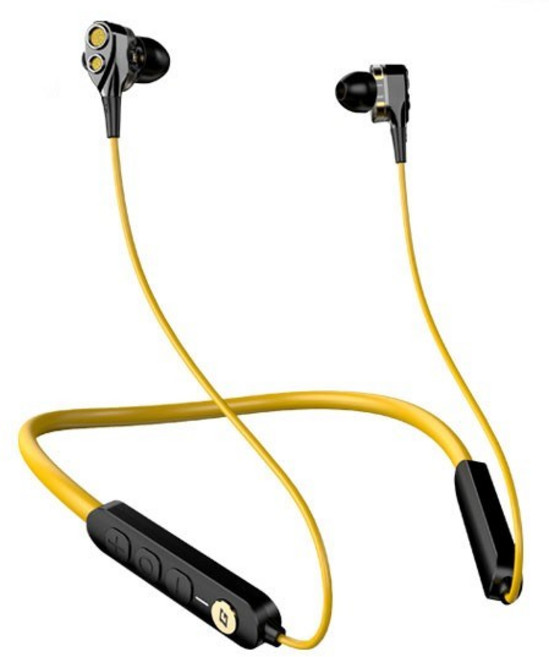 씽크웨이 TONE 밥쇽 BT 블루투스 게이밍 넥밴드 이어폰, 옐로우 + 블랙, YY2948