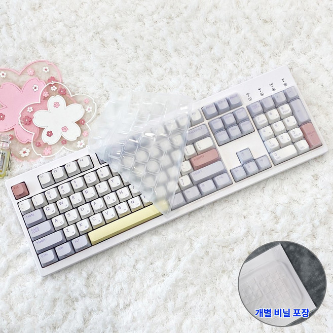 한성컴퓨터 TFG Cloud CF / TFG Magnetox XF 키스킨 기계식 키보드덮개 실리콘 커버, 1개, 투명