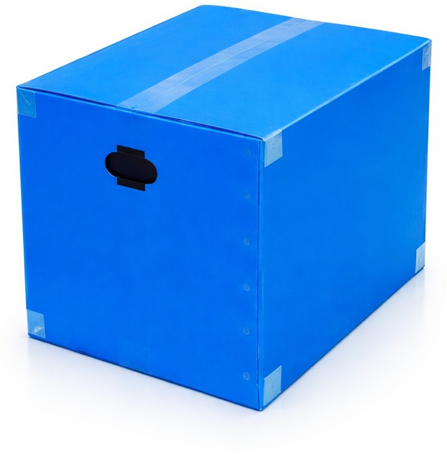 플라스틱 단프라 PP 이사용 박스 30x30x25cm 30장 파랑색