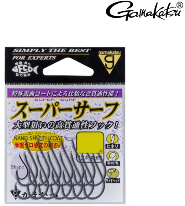 가마가츠 원투 낚시 바늘 가자미 장어 수퍼 서프 14호, 1개