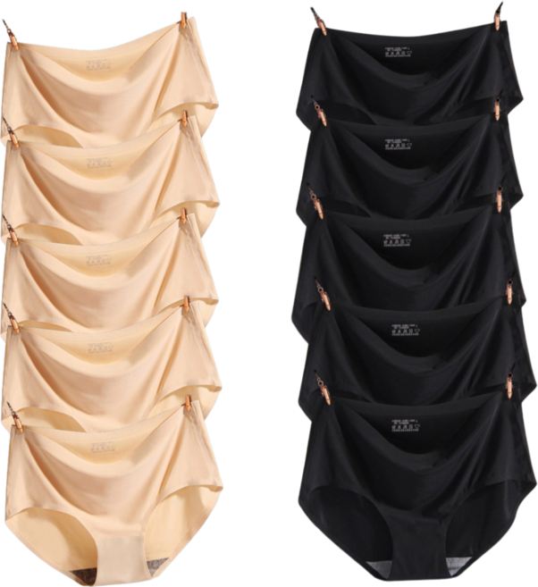 여성 편안한 심리스 무봉제 고탄력 팬티 10P