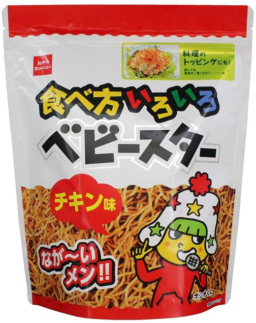 공식 먹는 방법 여러 가지 아기 스타 치킨맛 144g×12봉 요리에 여러가지 사용할 수 있는 레시피 첨부 업무용으로도 대용량 스낵 과자 라면 스낵 안주 아기 별라면 간식 회사, 1g, 1개