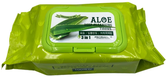 프로랑스 알로에 딥클렌징 티슈 100매, 1개 - 쿠팡