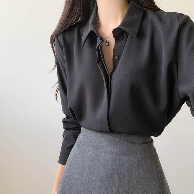 재구매최고 / 3만장돌파 데일리 링클프리 히든버튼 긴팔 블라우스 IT7810