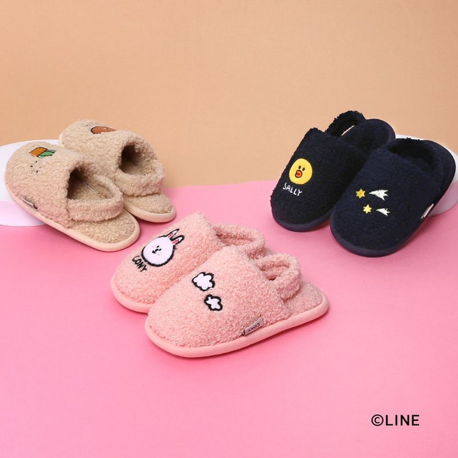 건종 라인프렌즈 피스 뽀글 덧신