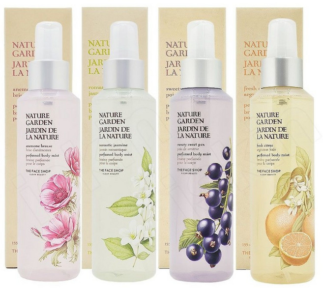 [임박특가]1+1 더페이스샵 네이처가든 퍼퓸 바디미스트155ml, 아네모네 브리즈+프레쉬 시트러스