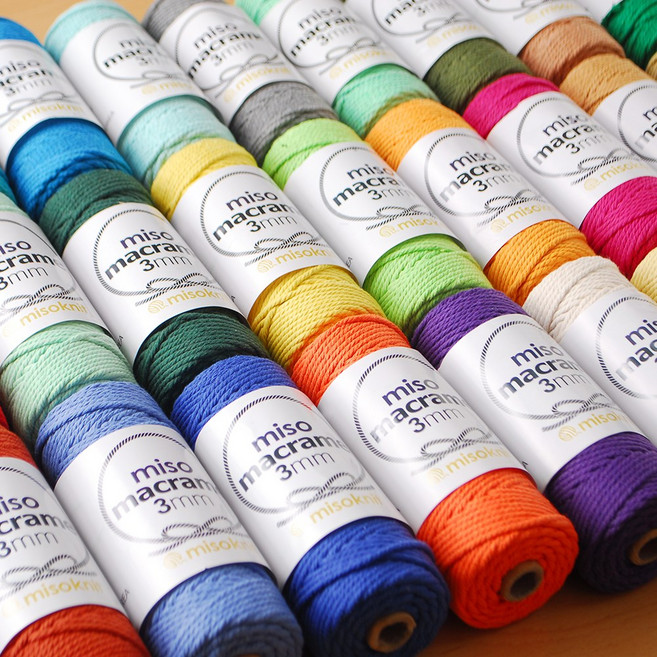 마크라메실 3mm 로프끈 뜨개실, 38핫핑크, 1개