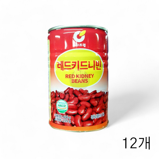 WL 스위트웰 원터치 레드키드니빈스 400g X 12개 적강낭콩 통조림 빨간강낭콩 업소용, 1g, 1개