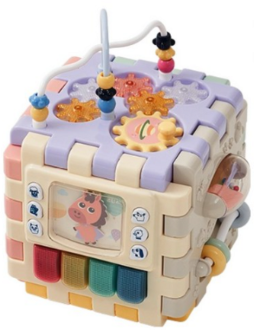 하베브릭스 유아용 말띠 에디션 감각발달 6in1 변신큐브, COLOR MIX, 1개