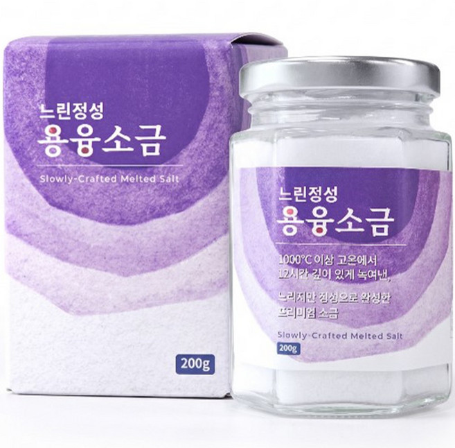 느린정성 12시간 프리미엄 미네랄 용융소금, 1개, 200g