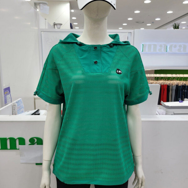 마코 모다남양주 여성 몸판 메쉬덧댐. 후드티셔츠 MOW2TH3254_GN