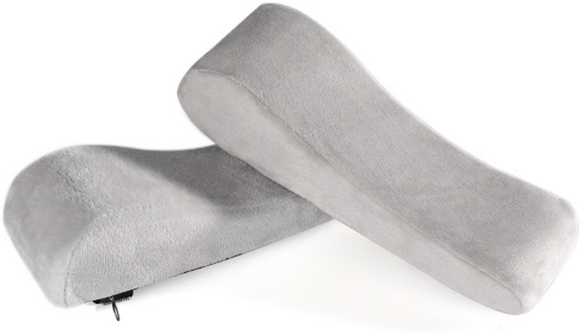 데일리프렌즈 곡선형 팔걸이 쿠션 2p, 그레이