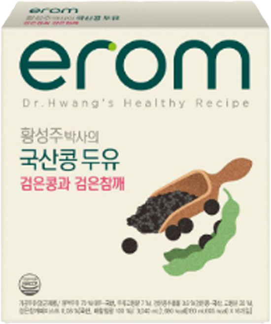 황성주 국산콩두유 검은콩과 검은참깨 190ml 16입, 16개