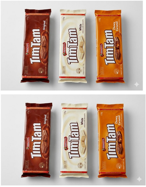 팀탐 호주 국민초코과자 3종 세트 (오리지널 화이트 츄이캐러멜 각 1개), 2개, 525g